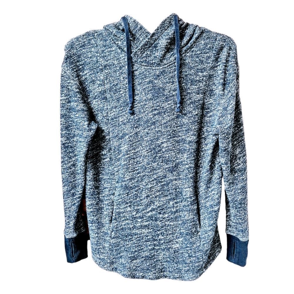 MOSSIMO UNISEX Blue & White Hooded Pullover Size M (Oversized) - Picture 2 of 11
